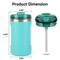 thumbnail image 6 of Ozark Trail 16oz Ceramic Lined Stainless Steel Can Tumbler with 2-in-1 Lid,Teal, 6 of 10