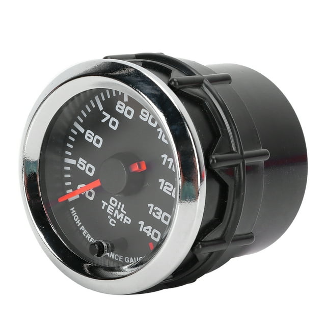 Oil Temperature Gauge, Oil Temperature Display 52mm/2.0in Backlight 40-140 Degrees Celsius Display 12V For Vehicle For Car