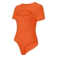 thumbnail image 3 of Prolriy Date Outfits, Summer Tops Short Sleeve Shirts for Women Sexy Tops Y2K Shirts Cutout Tops Womens Tops Orange M, 3 of 3