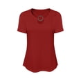 thumbnail image 6 of Edvintorg Womens Trendy Clothes Plus Size Lightweight Keyhole Neck Short Sleeve Cut Out Casual Shirts Women's Tops, Tees & Blouses Red XXXL, 6 of 6