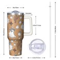 thumbnail image 2 of 40 Oz Halloween Tumbler with Handle and Straw, Haunted Skull Pumpkin Cat Travel Cup, Halloween Holiday Gifts for Women Adults Teenagers, 2 of 5
