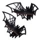 thumbnail image 4 of 2 estantes flotantes decorativos de Halloween, estante esquinero creativo con diseño de telaraña, portavelas de madera para pared, estilo rústico., 4 of 5