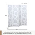 thumbnail image 5 of Roundhill Furniture Arvada 4-Panel Wood Room Divider w/Circle Pattern in White, 5 of 5