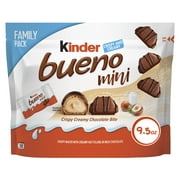 Kinder Bueno Mini, Milk Chocolate And Hazelnut Cream Bars, Family Pack, 9.5 Ounce
