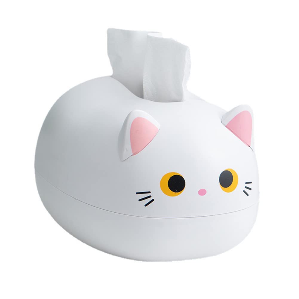 Bellaven Cat Tissue Box Cute Cat Napkin Box Kawaii Cat Tissue Holder