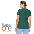 thumbnail image 2 of Barco ONE – Women’s Racer Top, V-Neck Medical Scrub Top w/ 4 Pockets and 360 Spandex Stretch Fabric Hunter Green L, 2 of 7