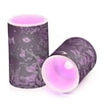 thumbnail image 7 of Yayeee Flameless Candles with Remote Flickering Battery Operated Multi Color Changing, Gothic Floral Print, 7 of 7