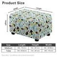 thumbnail image 7 of Xixirimido Colored Cow Spot Pattern Ottoman Cover Rectangle Storage Ottoman Slipcover Stretch Footrest Stool Covers with Elastic Band for Rectangle and Square Ottoman, Large, 7 of 7
