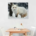 thumbnail image 2 of ARISTURING Fox In Snow Winter Canvas Decorative Painting Poster Home Decor Art HD Pictures Bedroom Living Room Wall Art 16x12in, 2 of 6