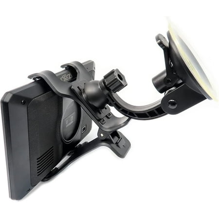 GPS Windshield Dual Clip Mount, Suction Cup Holder with 360° Rotating Bracket, Compatible with Magellan RoadMate 9365T-LMB 9400-LM 9412T-LM 9416T-LM 9465T-LMB, WMDC