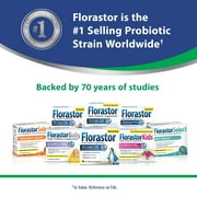 Florastor Unisex Advanced Gas & Bloat Daily Probiotic & Digestive Supplement Capsules, 30 Count