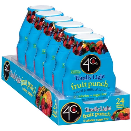 4C�� Totally Light�� Fruit Punch Liquid Water Enhancer 1.62 fl. oz. Plastic Bottle