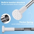 thumbnail image 5 of VEGCOO 51” to 168” Adjustable Shower Curtain Tension Rod, Stainless Steel, 5 of 8