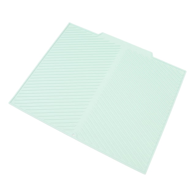 Dish Drain Mat, Silicone Multi Functional 40.5x50.5cm Pet Feeding Mat Non Slip Dish Drying Mat for Household