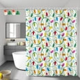 thumbnail image 3 of Christmas Lights Shower Curtain Bathroom Decor, Fabric Waterproof Holiday Xmas Christmas Shower Curtains for Bathroom Decorations, White with Hooks 60"W x 72"L (Pack of 1), 3 of 6