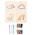 thumbnail image 2 of Wooden Lacing Embroidery Board Game Busy Board Learning and Educational Colorful Dinosaur, 2 of 8
