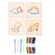 thumbnail image 2 of Rompecabezas de bordado para niños, juguete de madera con cordones, juguete Montessori de aprendizaje y educativo. Dinosaurio, 2 of 9