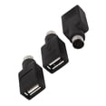 thumbnail image 3 of USB to PS2 Adapter, 3 PCS Black USB Female to PS/2 Male Connector Converter Adapter for Mouse Keyboard, Black, 3 of 6
