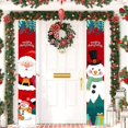 thumbnail image 3 of Nueva cortina de puerta con decoración de coplas navideñas, bandera colgante para fiesta de Papá Noel, coplas navideñas 12, 3 of 4