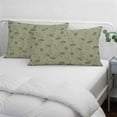 thumbnail image 3 of Sage Green Floral Pillow Covers, Linen Long Throw Pillow Case, Vintage Spring Botanical Flowers Holiday Pillow Protector Decorative Cushion Cover for Living Room/Bedroom 20" x 30", 3 of 8