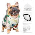 thumbnail image 3 of Fotbe Floral Vintage Sudadera con Estampado para Perros Pequeños – Suéter con Capucha para Mascotas, Tela Suave de Forro Polar con Bolsillo-Small, 3 of 7