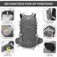 thumbnail image 2 of 20L Hydration Backpack,  Hiking Internal Frame Backpacks with 2L Hydration Water Bladder and Rain Cover for Men, Lightweight Travel Daypack for Cycling,Camping,Ski (grey), 2 of 6
