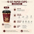 thumbnail image 3 of VeZee 10 Oz Disposable Heaven Poly Paper Durable Hot Cup with Black Dome Lids For Hot/Cold Drink, Coffee Cups, Tea, Cocoa, Travel, Hot Chocolate, Chai, Latte & Hot Soup : 1000CT, 3 of 4