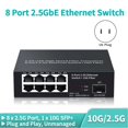 thumbnail image 3 of Commutateur de Réseau de 2.5Gbps de Commutateur d'Ethernet de 8 Ports + 1 Prise de Commutateur de Réseau de Laboratoire de Fibre de Port 10G et Prise de Play-US, 3 of 5