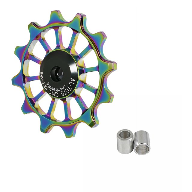 Desviador Trasero Polea Cojinete Guía Polea Mtb Bicicleta Desviador Trasero Rueda Cerámica Rodamiento Polea Bicicleta Guía Rodillo Colorido Con Manguitos De Diámetro De Orificio Guardurnaity OD007038-00