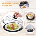 thumbnail image 3 of Glass Microwave Splatter Cover for Food,Microwave Splatter Cover with Silicone Knob,Vent Hole Food Safe,Dishwasher Safe- Cookware & Bakeware Serving Dish, 3 of 7