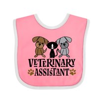 Inktastic Veterinary Assistant Vet Tech Boys or Girls Baby Bib