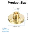 thumbnail image 2 of 2Pcs Tr5x2 T5 Screw Brass Nut (Acme Thread, Pitch 1mm, 2mm, 2 Starts) Diameter 5mm Brass Nut for T5 Screw of 3D Printer Z Axis, 2 of 6