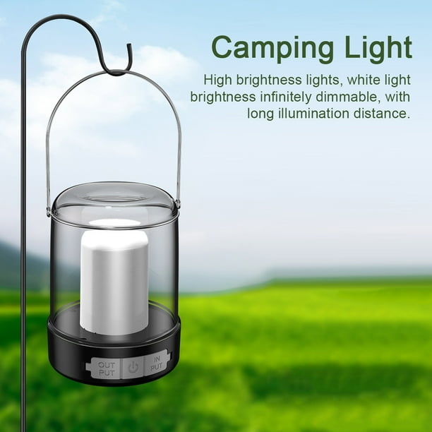 Luz de Campamento Portátil Nocturna Luces Nocturnas Multifuncionales Al Aire Libre Tipo-C Carga E Interfaz de Salida USB Tres Modos de Luz Ipx4 Luces de Carpa Impermebles IPX4