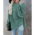 thumbnail image 5 of KISSMODA Women's Corduroy Jackets Button Down Shacket Coats Boyfriend Oversized Long Sleeve Outwear, 5 of 8