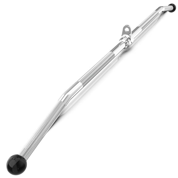 Synergee Lat Bar Cable Attachment 48". Universal Attachment for Cable Machines. Pull Down / Press Down Bar Accessory. Wide & Narrow Grip for Strong Back.