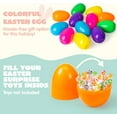 thumbnail image 3 of Joyfy 12 Pcs 6 inches Large Easter Eggs, Plastic Colorful Jumbo Easter Eggs, Empty Fillable for Easter Egg Hunt,Basket Stuffers Fillers, Filling Treats Party Favor Classroom Prize Supplies, 3 of 10