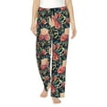 thumbnail image 2 of Goofa Rose Flowers Printed Soft Pajama Pants for Women, Wide Leg Comfy Casual Lounge Yoga Pants-XX-Large, 2 of 9