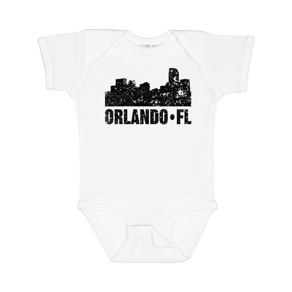 Inktastic Orlando Skyline with Grunge Boys or Girls Baby Bodysuit