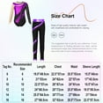 thumbnail image 5 of YIZYIF Kids Girls Athletic Workout Outfit Long Sleeve Cutout Back Leotard with Pants Gymnastics Leotard with Leggings Suit Blue Green 8, 5 of 5