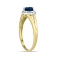 thumbnail image 2 of SZUL Women's Heart Shape Sapphire and Diamond Ring in 10K Yellow Gold, 2 of 6