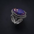 thumbnail image 2 of StarGems&reg; Natural Copper Turquoise Handmade 925 Sterling Silver Ring 7.25 F2295, 2 of 7