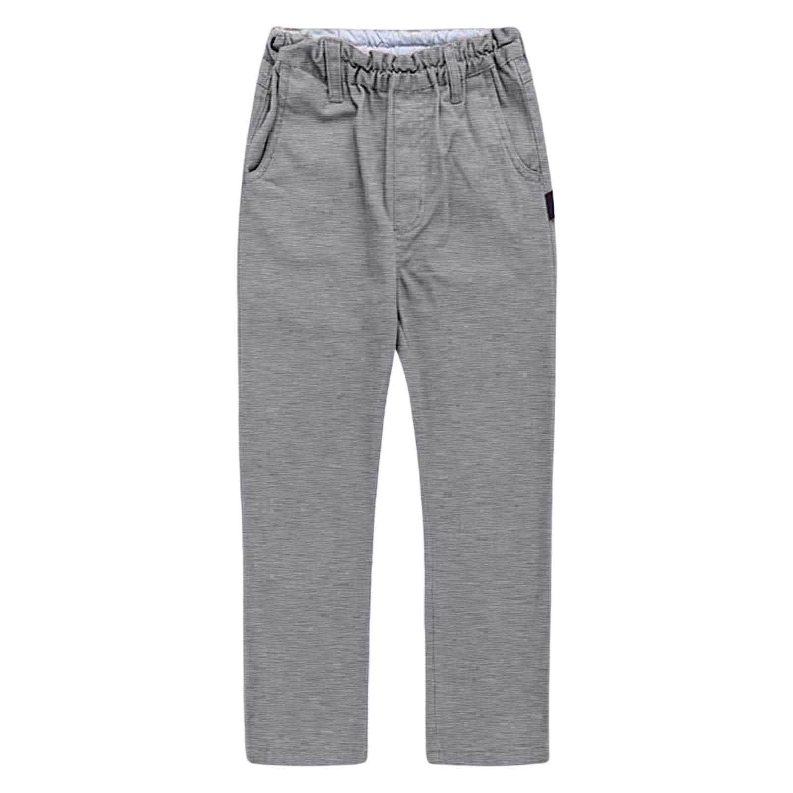 Back to School Gift for Boys Uniform Pants Classic British Khaki School Trousers for Boys with Straight Leg for Casual Academic Grey 5-6 Years
