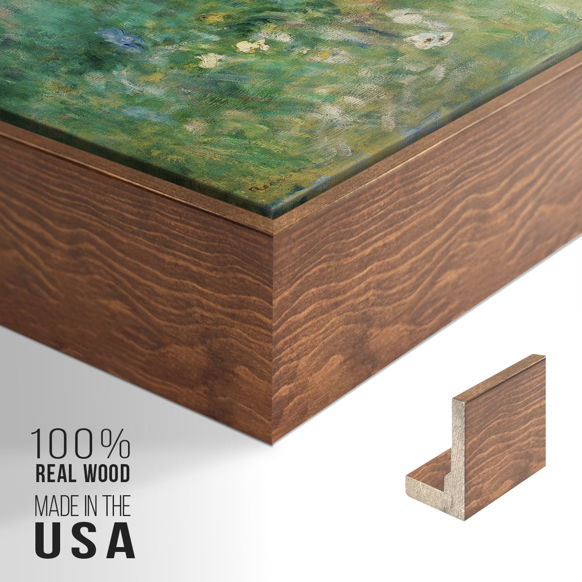 Vintage Landscape-XXIX By Wexford Home Framed in Walnut Wood Gallery Wrapped Canvas 27 in. x 41 in.