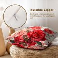 thumbnail image 3 of Red Roses Throw Pillow Covers 18x18 Inch Set of 2, Valentine''s Day Decorative Pillow Case Beautiful Bouquet Flower Cushion Cover for Couch Sofa Wedding Anniversary Decor Gift, 3 of 6