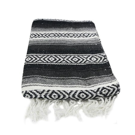 Deluxe Mexican Blankets In Striped Patterns Grey Walmart Canada