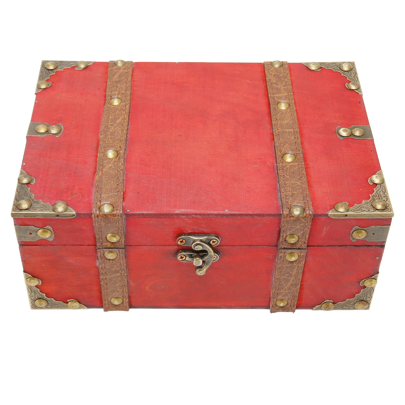 Wood Treasure Box, Large Capacity Beautiful Treasure Chest Multipurpose