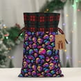 thumbnail image 5 of Rocae Skull rainbow star mushroom Print Christmas Drawstring Linen Gift Bag with Drawstrings Treat Bag Goody Present Bags for Christmas Party Favor, 5 of 8