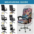 thumbnail image 3 of Office Chair Cover Stretchable Printed Computer Chair Cover with Back Spandex Armrest Office Desk Chair Protector with Zipper Washable Durable, 3 of 7