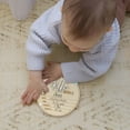 thumbnail image 5 of LAMIRO Baby Announcement Sign,5.9" Wooden Hello World Newborn Signs,Birth Announcement Sign,baby name sign,Baby Shower Hospital Nursery for Newborn Boys and Girls, 5 of 5