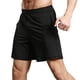 thumbnail image 1 of Pantalones cortos deportivos negros para correr para hombre Pantalones cortos de entrenamiento físico Pantalones cortos de secado rápido, 1 of 6